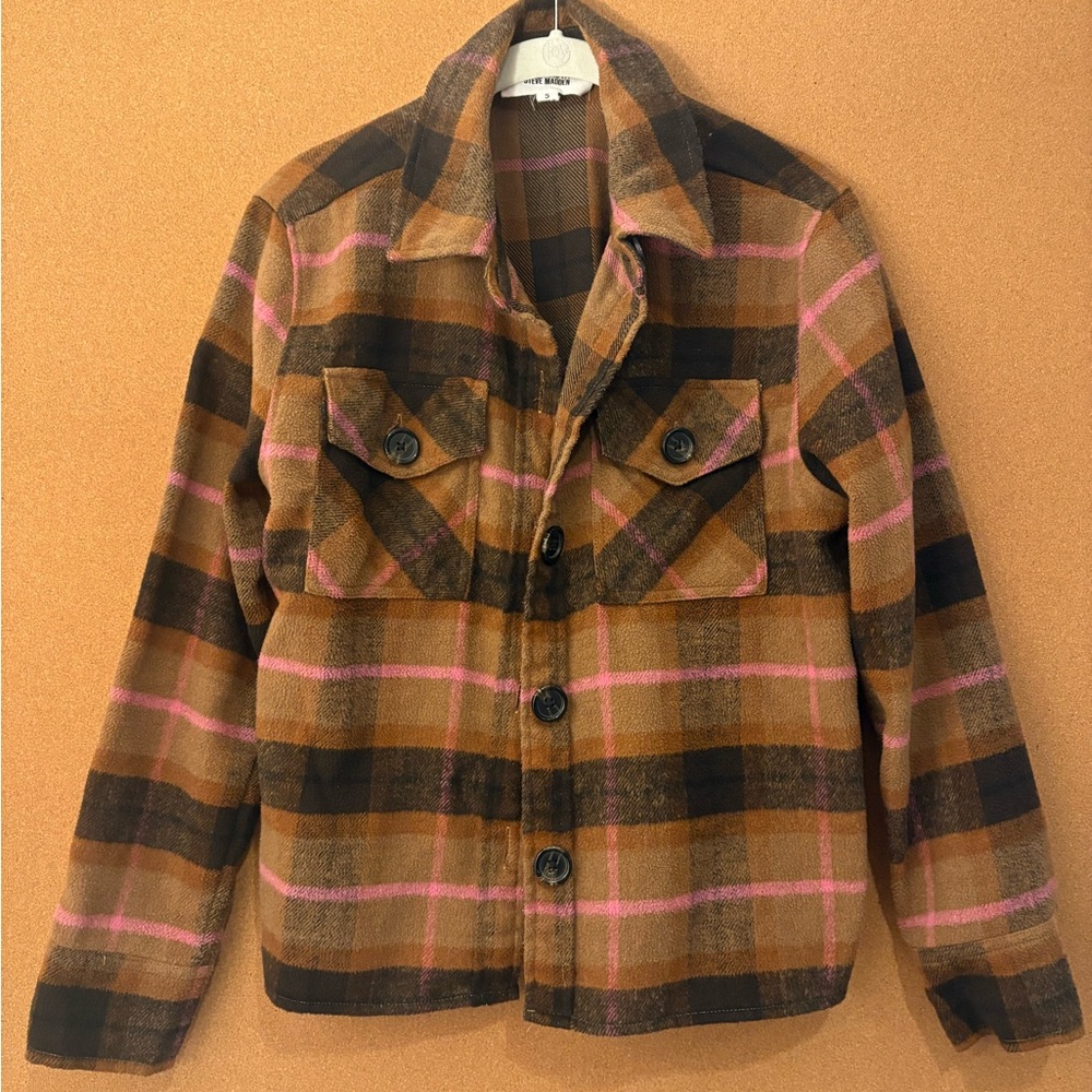 BB Dakota Brown and Black Checkered Jacket